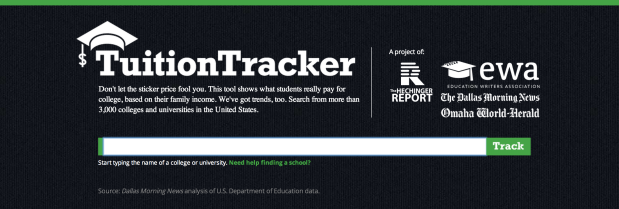 Tutition Trackers searchable database